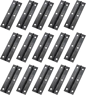 15Pcs Door Hinges Gate & Wooden Box Hinges Household Hardware 2.95x0.94" Black with Mounting Screws