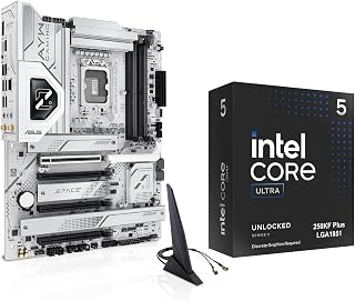 Micro Center CPU Motherboard Combo DDR5 ATX lga1851 mobo Processor Bundle | Intel Core Ultra 5 250KF Plus Desktop Processor 18 cores up to 5.3 GHz, asus Z890 AYW Gaming WiFi W Motherboard