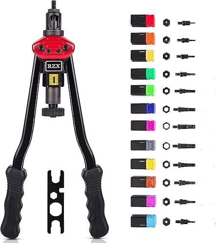RZX 16" Rivet NUT Tool Hand Blind Riveter,RIVNUT Riveting Tools with Nut Setting System M3 M4 M5,m6,m8,m10 M12, 10-24, 1/4-20, 5/16-18,3/8-16,1/2-13