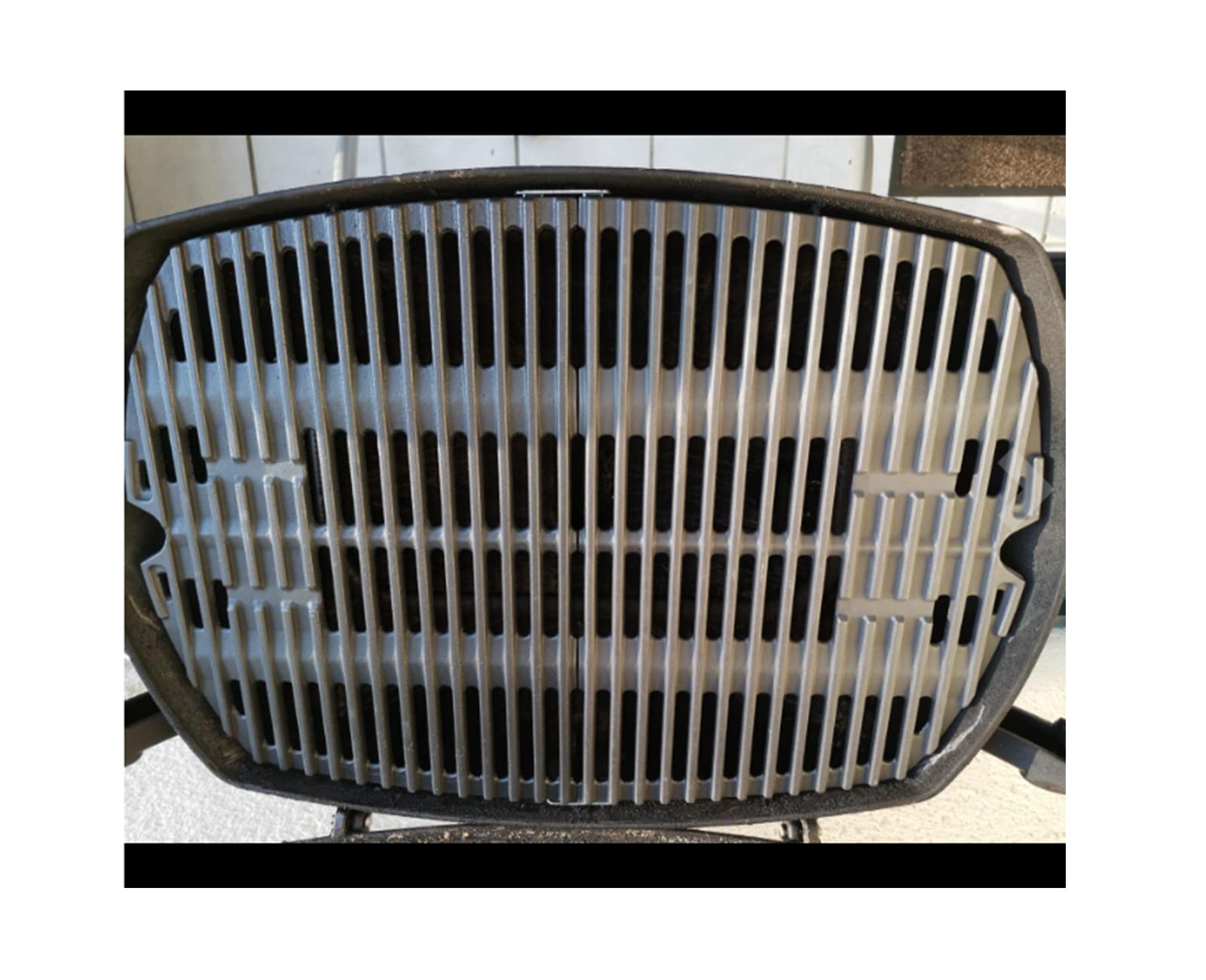GFTIME Grille de Cuisson en Fonte pour Weber Q200 Q220 Q2000 Q2200 - 27.3 x 38.8cm - Accessoire de Rechange pour Gril à Gaz 65811 - Paquet de 2