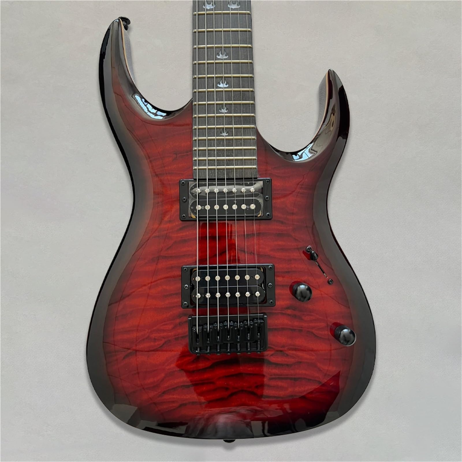 Chitarre Elettriche Adulti Chitarra Elettrica A 7 Corde Con Corpo In Mogano E Pickup Humoke
