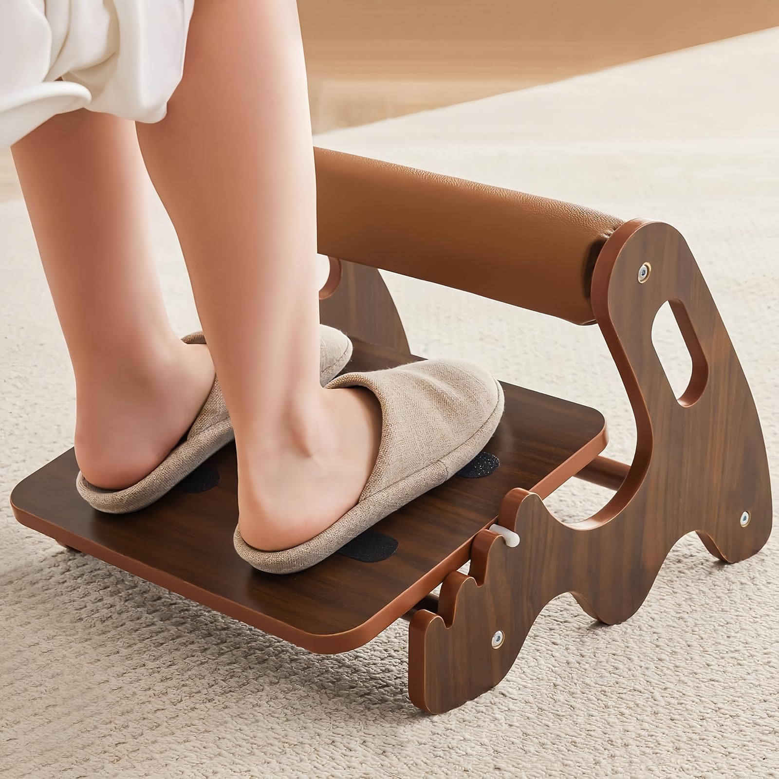 Poggiapiedi Legno Regolabile Sotto Scrivania, Sgabello Inclinato 3 Livelli | Supporto Piedi Scrivania,Piattaforma Inclinabile Piedi,Supporto Piedi Lavoro Casa,Ripiano Ergonomico Piedi
