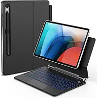 BETTDOW Capa com Teclado e Trackpad para Samsung Galaxy Tab S10 Lite/S10 Fe/S9 Fe/S9/S8/S7 de 11 polegadas,Teclado com LCD Display