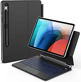 BETTDOW Capa com Teclado e Trackpad para Samsung Galaxy Tab S9 Fe/S9/S8/S7 de 11 polegadas,Teclado com LCD Display