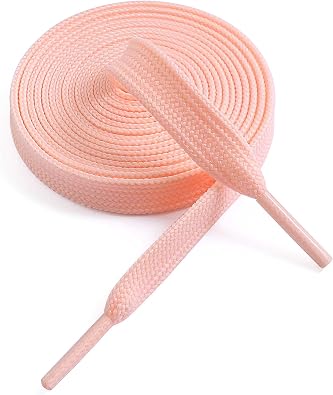 VSUDO Fine Weave Flat Shoe Laces for Sneakers, 5/16" Shoelaces for Sneakers | Durable Men Women Replacement Sneaker Laces, Saty Tied Shoestrings, Cordones para Tenis, Athletic Gym Sport Boot Shoe Strings