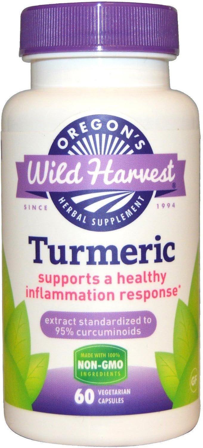 Oregon's Wild Harvest Turmeric - 60 Vcaps (3 Pack)