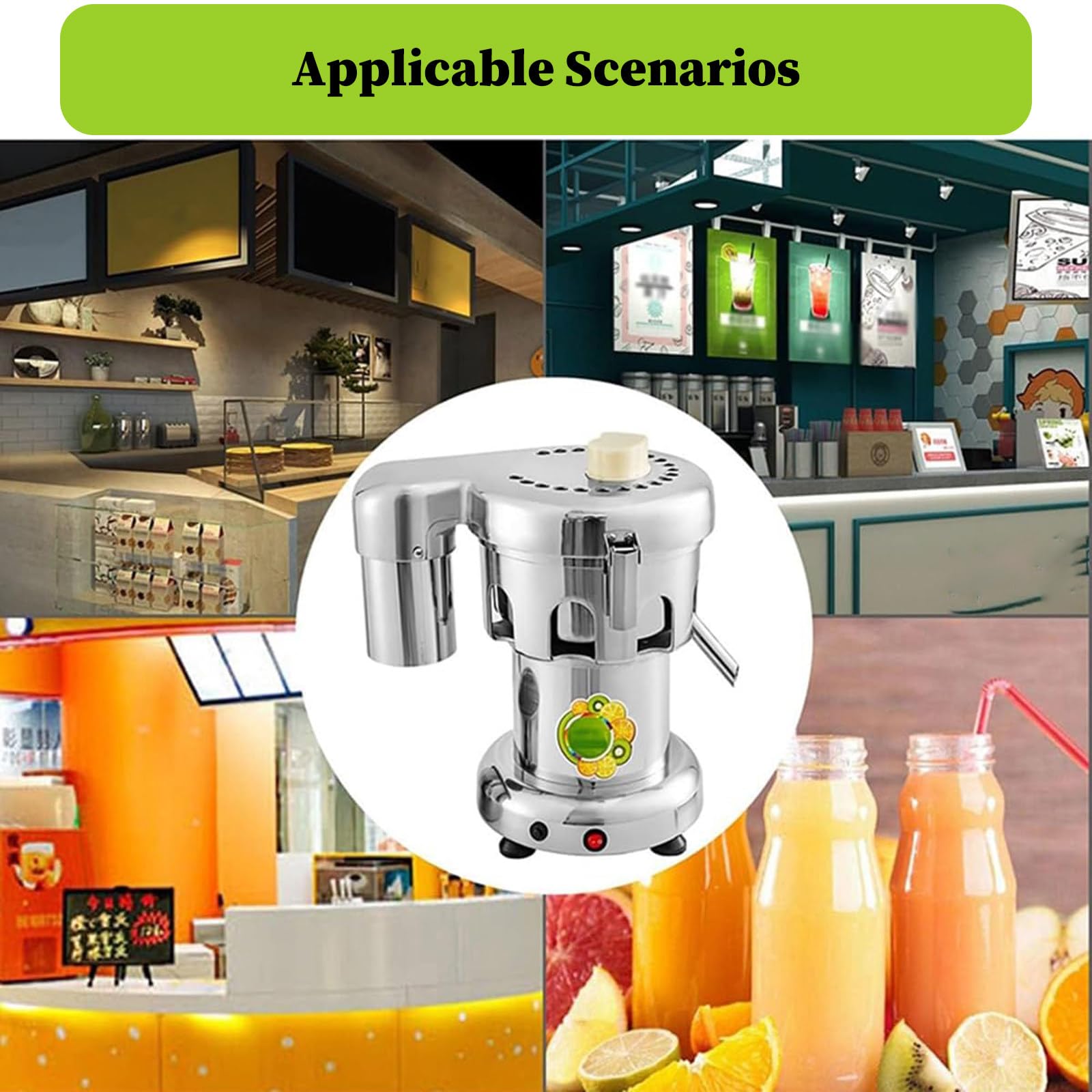 Estrattore di Succo Commerciale, Macchina per Succhi Centrifuga 550W, con la separazione a Basso Rumore e del residuo del Succo, per Succo di Arancia, Limone, Mela, Carota