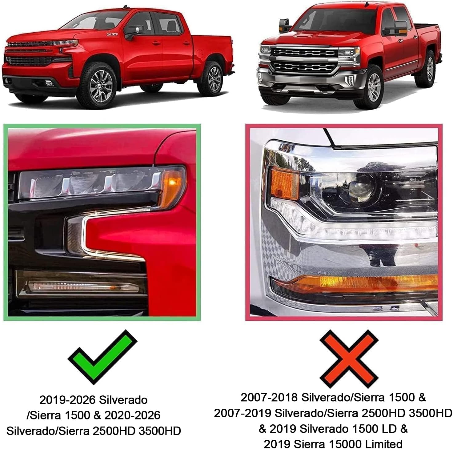 COMNOVA Side Steps Running Boards Compatible with 2019-2026 Chevy Silverado/Sierra 1500 Crew Cab & 2020-2026 Siverado/Sierra 2500HD 3500HD Crew Cab. 6.5 Inches Rock Sliders Truck Side Steps Step Bars.