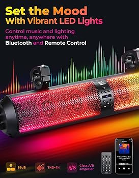 Amazon.com: KEMIMOTO UTV Sound Bar 28 Inch ATV Soundbar 4X