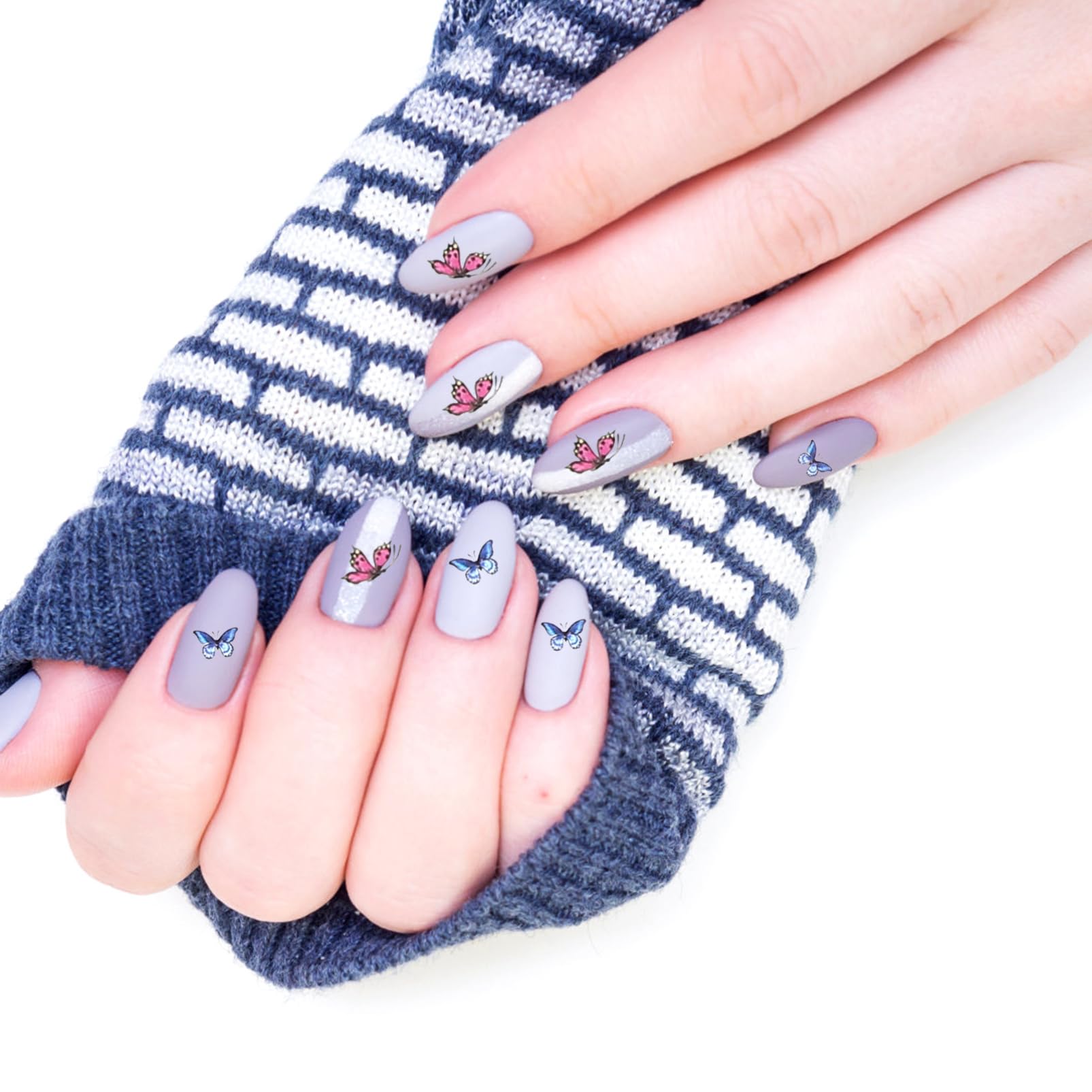 2 Set Adesivi per Unghie con Kit Decorazioni per Manicure Strumenti per Nail Art Facili Usare per Iniziare e Regali per Amiche