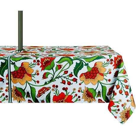 EHouseHome Rectangle Tablecloth with Umbrella Hole