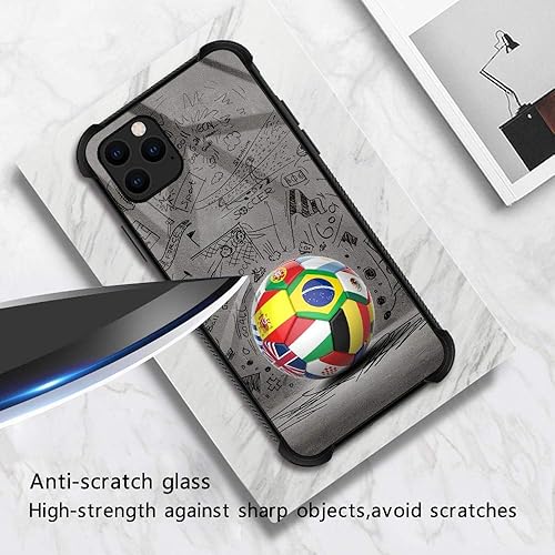 Miniatura 2 de Funda para iPhone 11, protección de grado militar, esquinas a prueba de golpes, funda antiarañazos para iPhone 11, World of Soccer