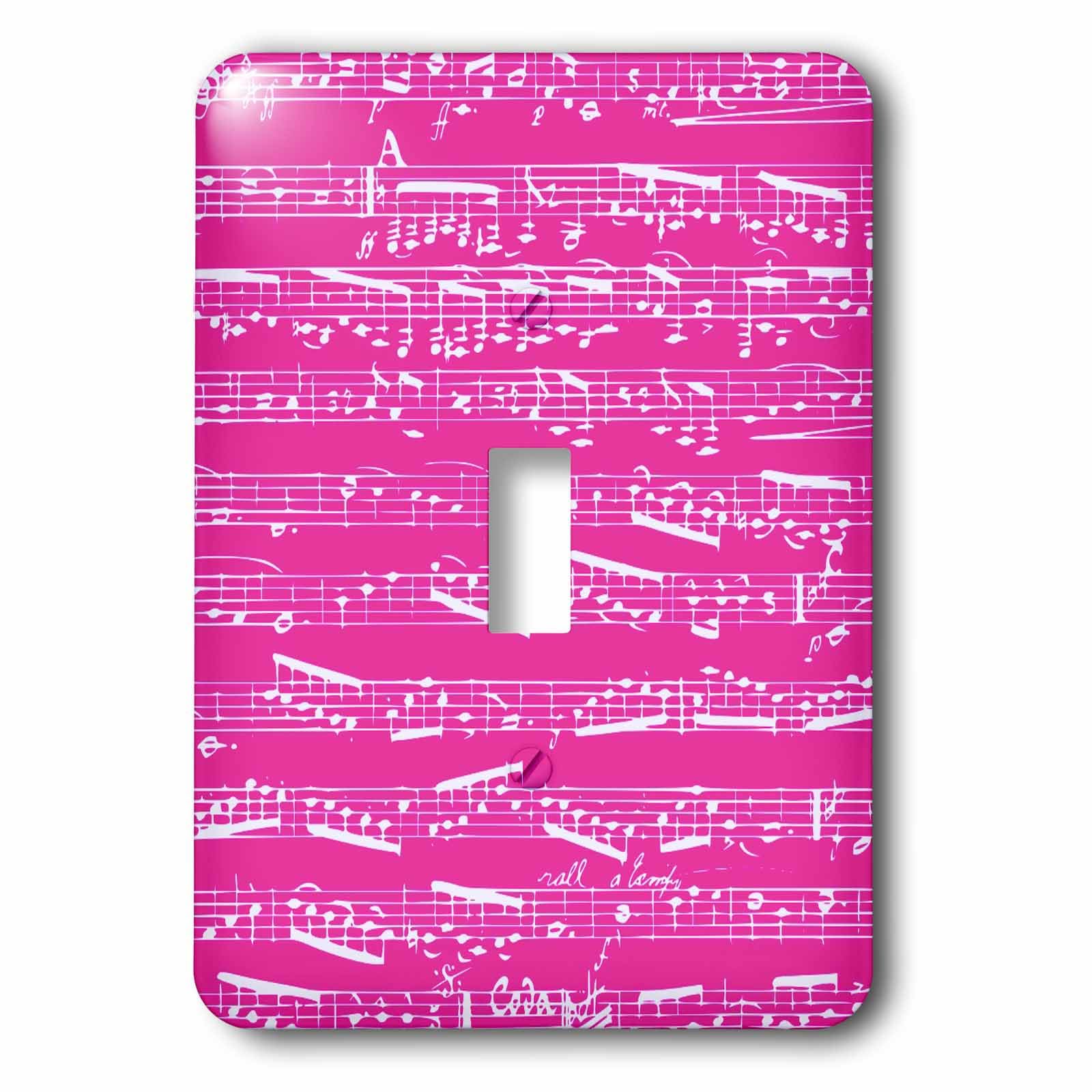 Cadeaux unique interrupteur à bascule rose vif partitions de musique piano pour mélomane
