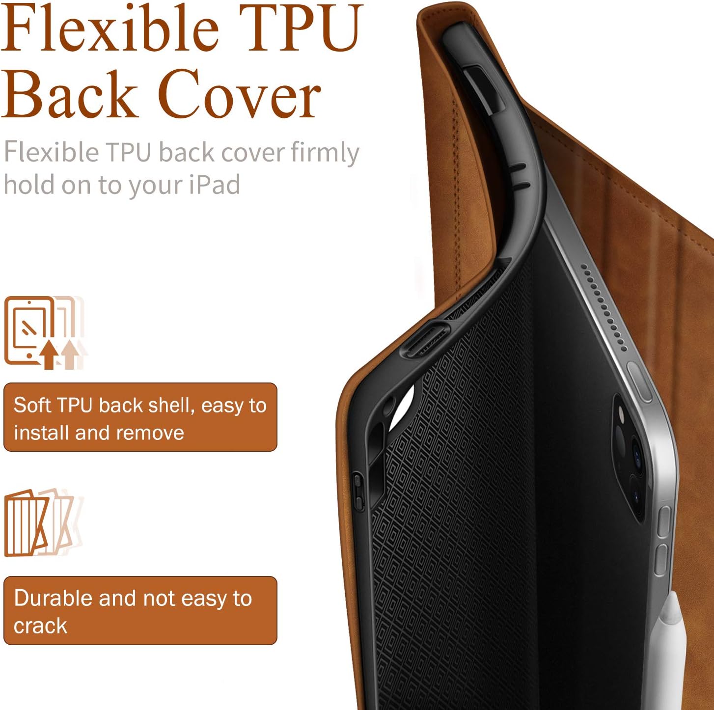 Hot Deals Antbox Case for iPad Pro 11 Inch 2020&2018 2nd/1st Generation Cover with Built-in Apple Pencil Holder Auto Sleep/Wake Function PU Leather iPad Pro 11 inch Case 2018&2020 (Brown)