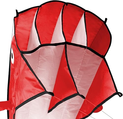 Miniatura 6 de Cometa grande azul delfín, parafoil suave sin marco, cometa gigante 3D IMAGE Breeze Beach Kites para exteriores, playa