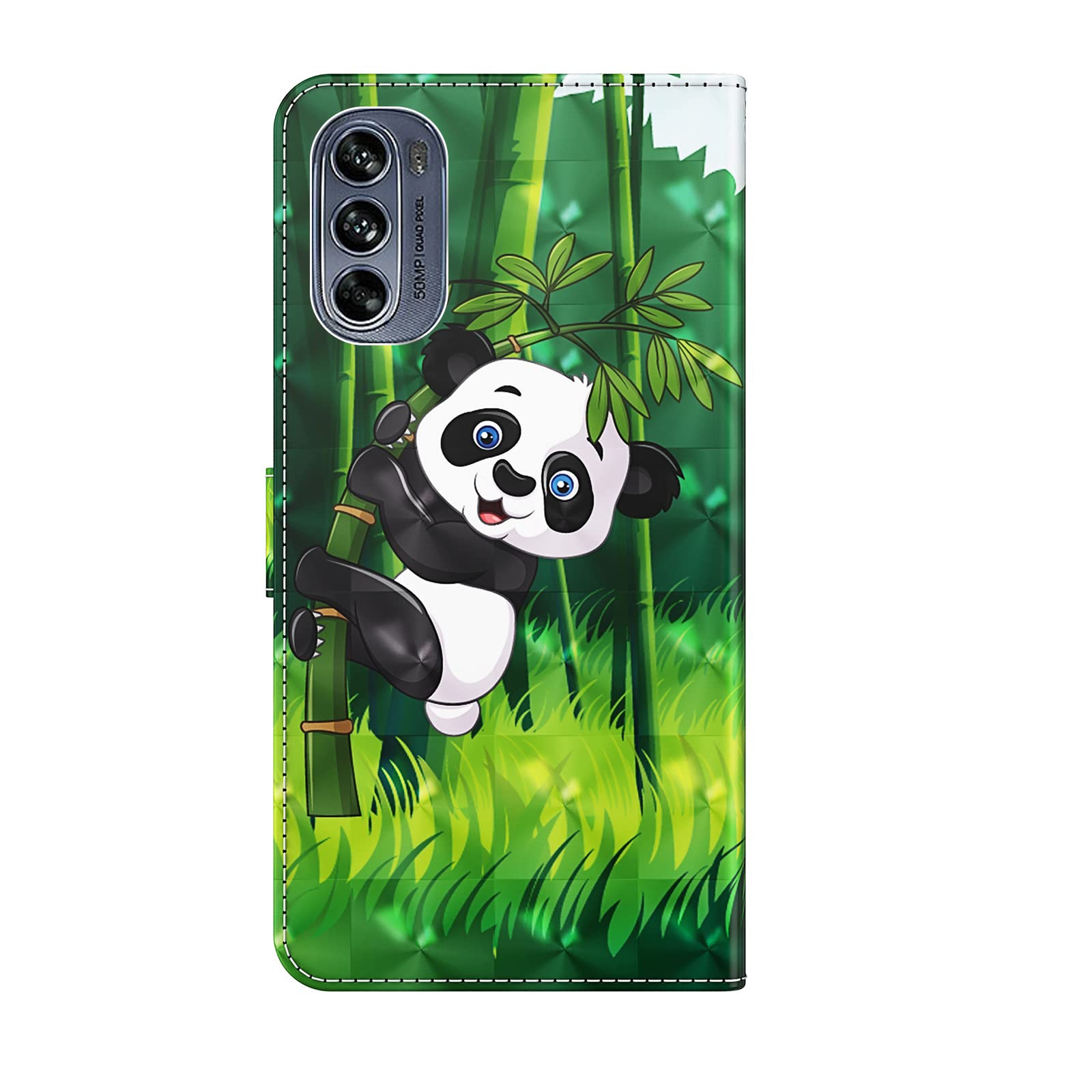 Cover per Motorola Moto G62 5G, Custodia Motorola Moto G62 5G, 3D Cover a Libro Motorola Moto G62 5G Flip Case Portafoglio Cover in Pelle PU Wallet Magnetica Cover Protettiva (Panda)