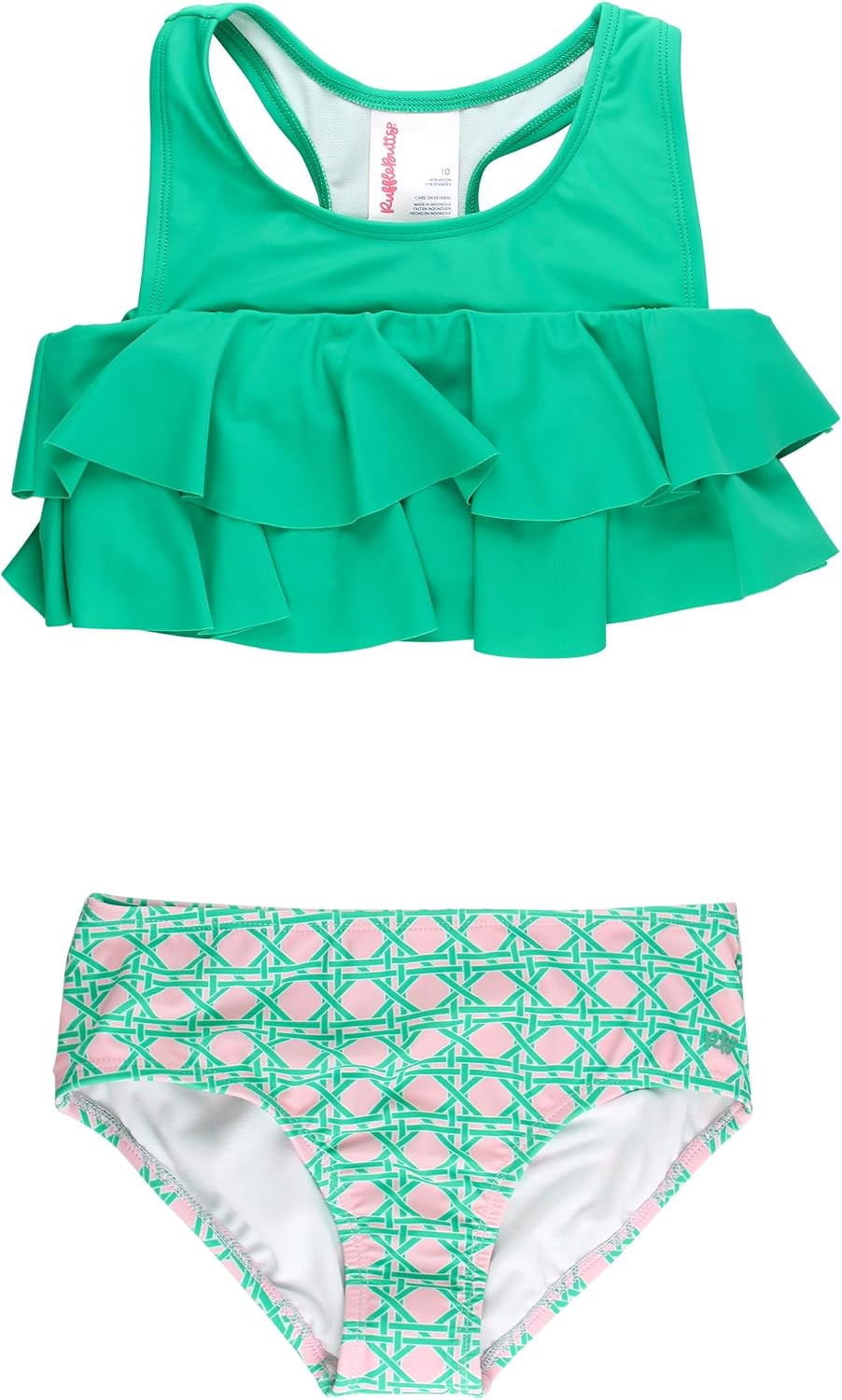 RuffleButts Girls Tween Flounce Bikini 2-Piece Swimsuit