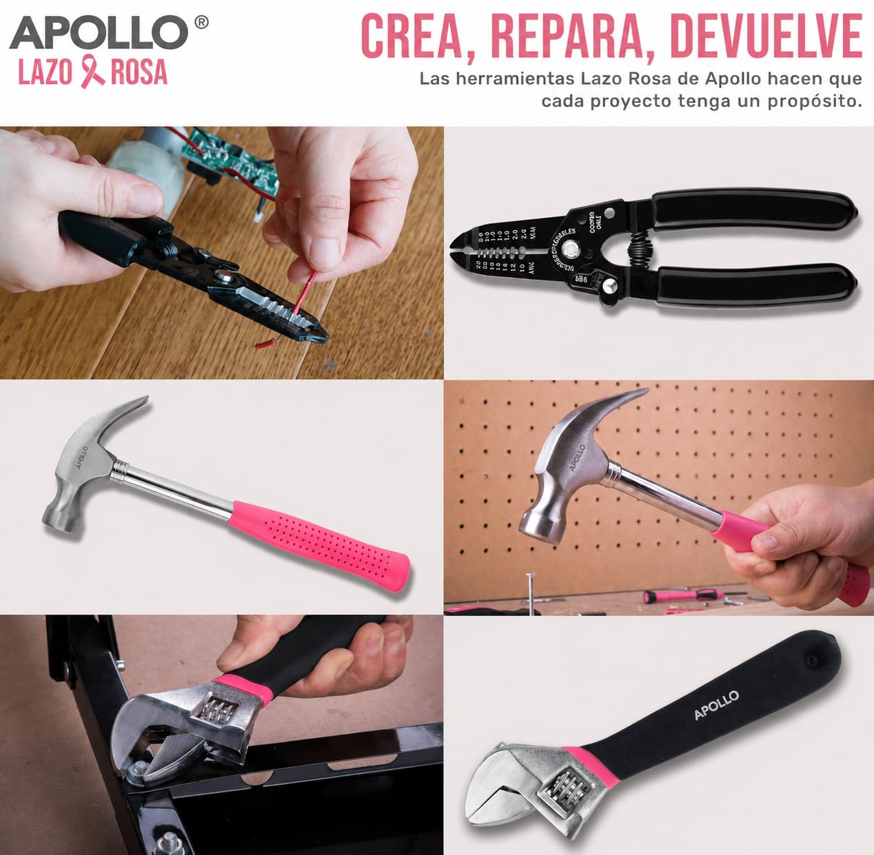 Hi-Spec Apollo Juego Completo de Herramientas para Hogar, Rosa | 170 piezas, maletín manual, para reparación, mantenimiento y bricolaje en oficina, taller y casa, uso diario