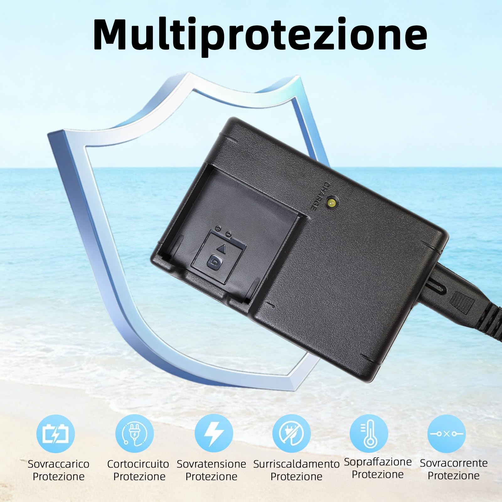 NP-BG1 NP-FG1 Caricabatterie compatibile con Sony DSC-W100 W120 W150 W220 W80, DSC-T20 T25 T100, DSC-H3 H7 H9 H10 H20 DSC-H50 H55 H70, DSC-HX9V HX5V HX7V