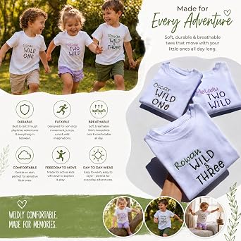 DreamBuy Personalised or Plain Kids & Baby T-Shirt – 100% Premium Cotton – Custom Embroidered Name or Text – Soft & Breathable for Boys & Girls