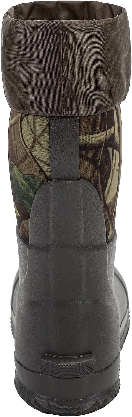 Ubon Men's Medium-High Waterproof Chloroprene Rubber Rain Boots for Farm and Garden Work