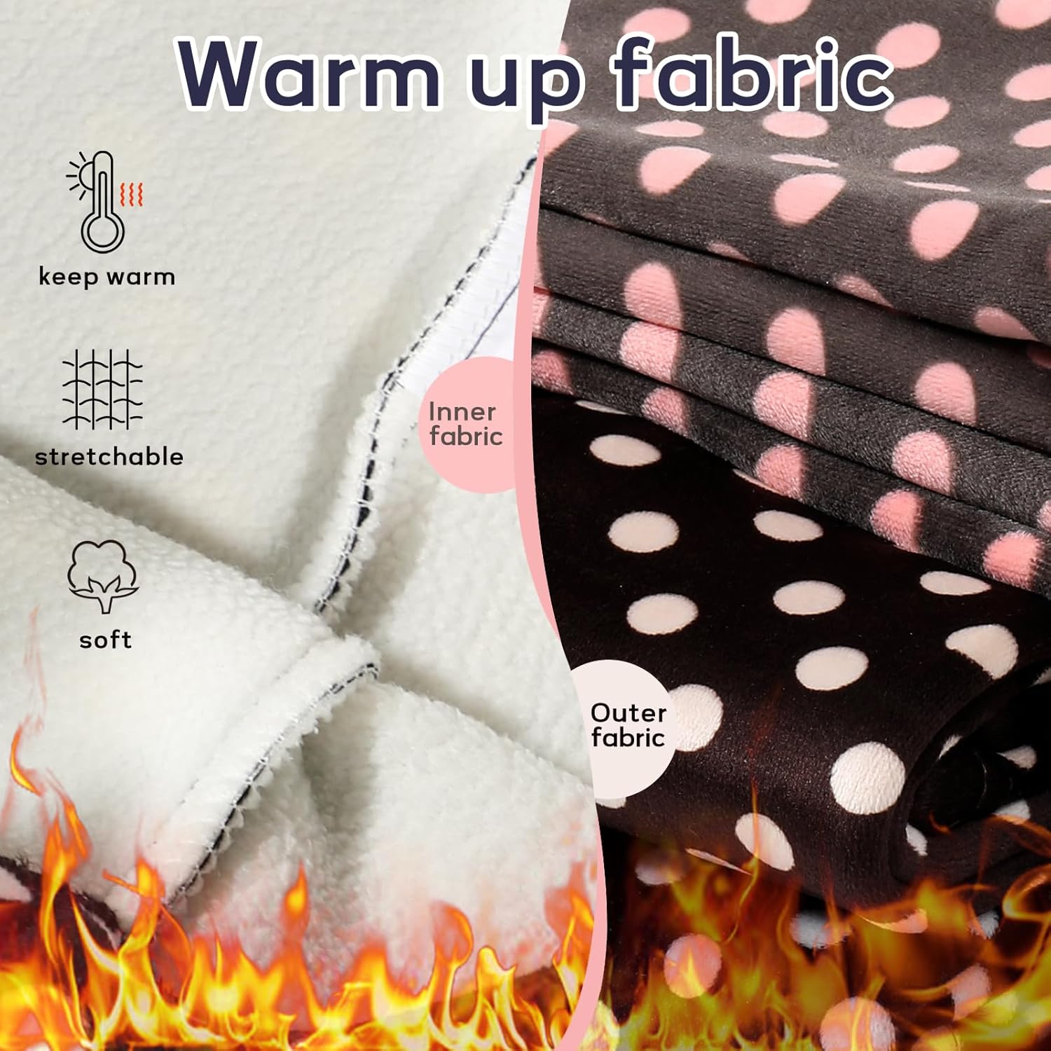 Girls Printing Fleece Lined Leggings Kids Warm Winter Pants Girls Stretch Thick Tights - Image 6