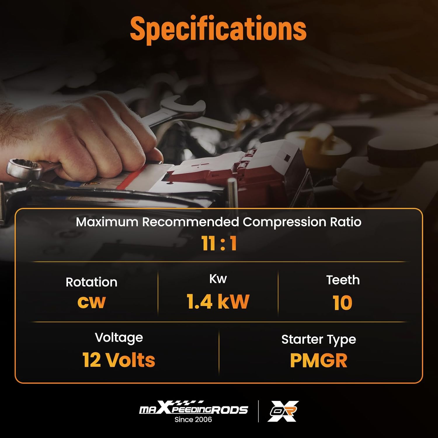 maXpeedingrods High Torque Mini Starter 19695 for Chevy SBC BBC 262 305 307 327 350 454 with 153 168 Tooth Flywheel 1.4kW / 1.88HP S114-823 S114-823S