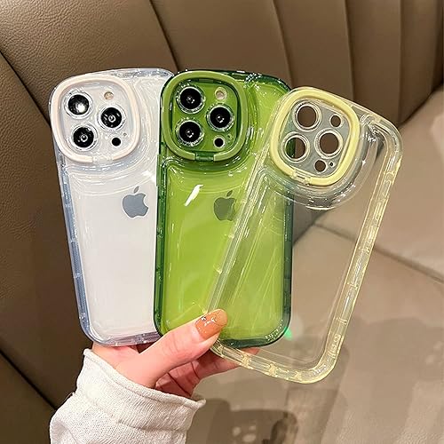 Miniatura 4 de Ownest Funda compatible con iPhone 11 con función atril transparente, diseño creativo con soporte para cámara para TPU delgado, a prueba de golpes,