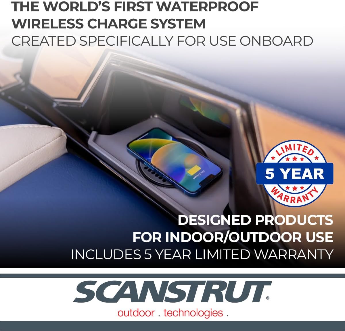 ROKK Wireless - Surface. 10W Waterproof Wireless Charger 12/24V