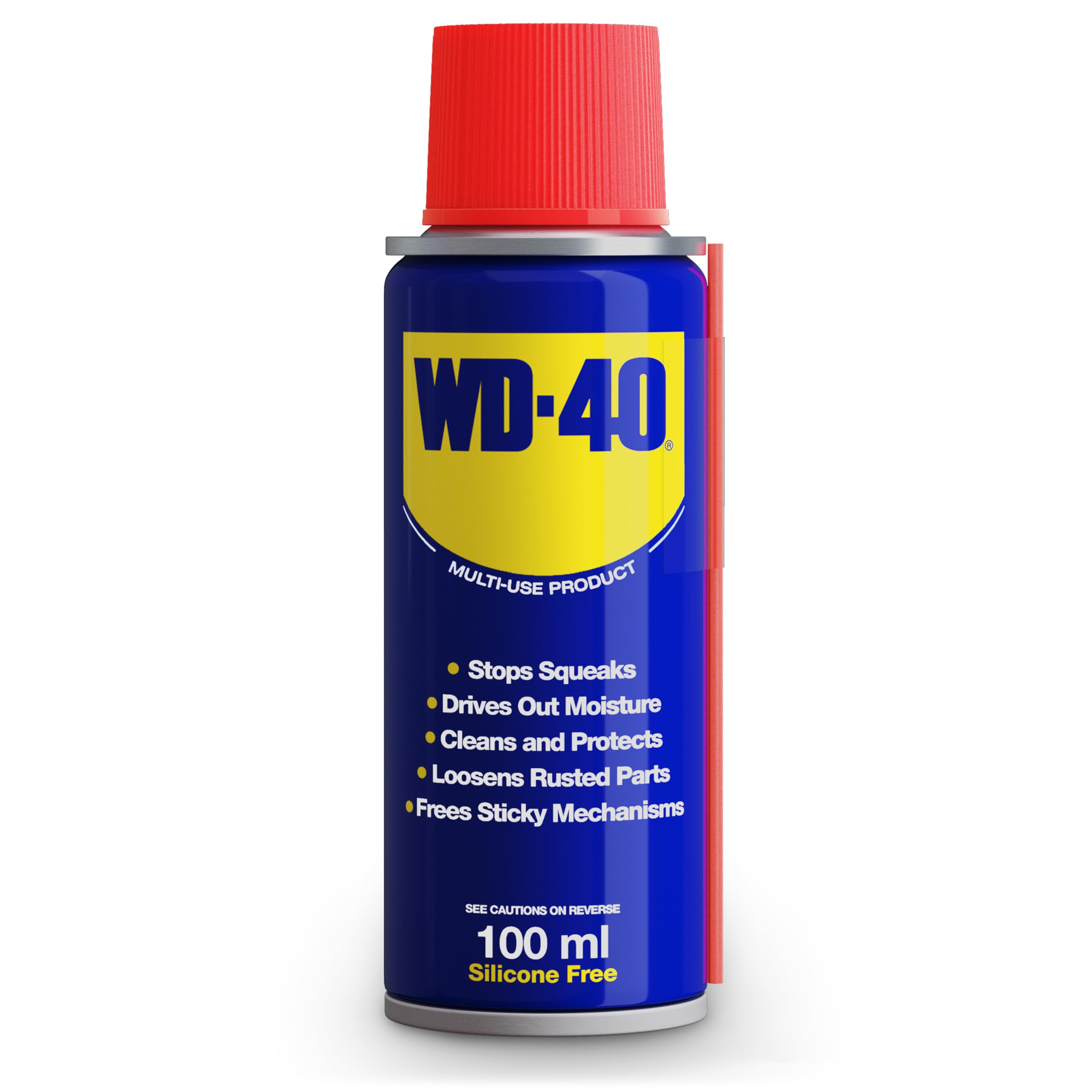 WD-40 Multi-Use 100ml Spray Aerosol Can All-Purpose Lubricant, Cleans Rust, for Home & Workshop Use