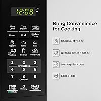 Vista 7 de COMFEE' Lavadora portátil de 1.6 pies cúbicos, capacidad de 11 libras, lavadora compacta totalmente automática y horno microondas EM720CPL-PMB