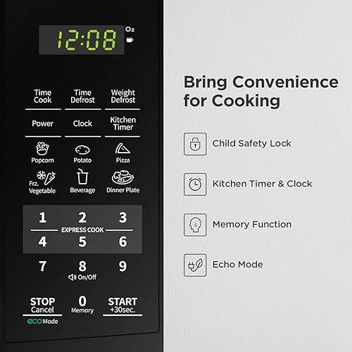 Miniatura 7 de BLACK+DECKER BCRK25B - Refrigerador compacto Energy Star de una sola puerta con congelador, 2.5 pies cúbicos, negro y horno microondas COMFEE'
