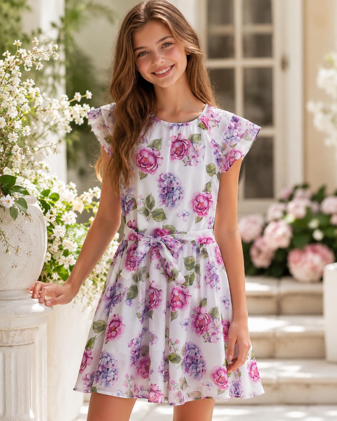 Mayoral Kleid für Mädchen, elegant, Sommer, 10 – 16 Jahre, Kleid für Mädchen, Zeremonie, Casual, schick, floral, modern, modisch, Premium