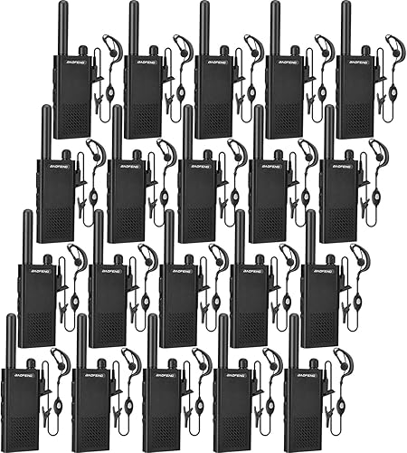Miniatura 12 de Baofeng T26 Walkie Talkies de Largo Alcance, Batería Recargable de Iones de Litio, 16 Canales FRS, Radios Bidireccionales con Auriculares para