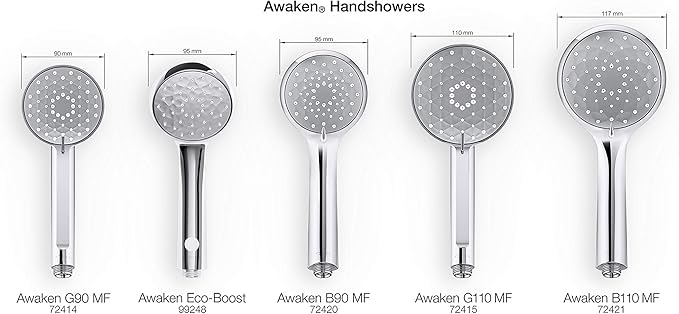 Regadera de Mano Kohler Awaken G110 3 Funciones, Negro Mate miniatura 2