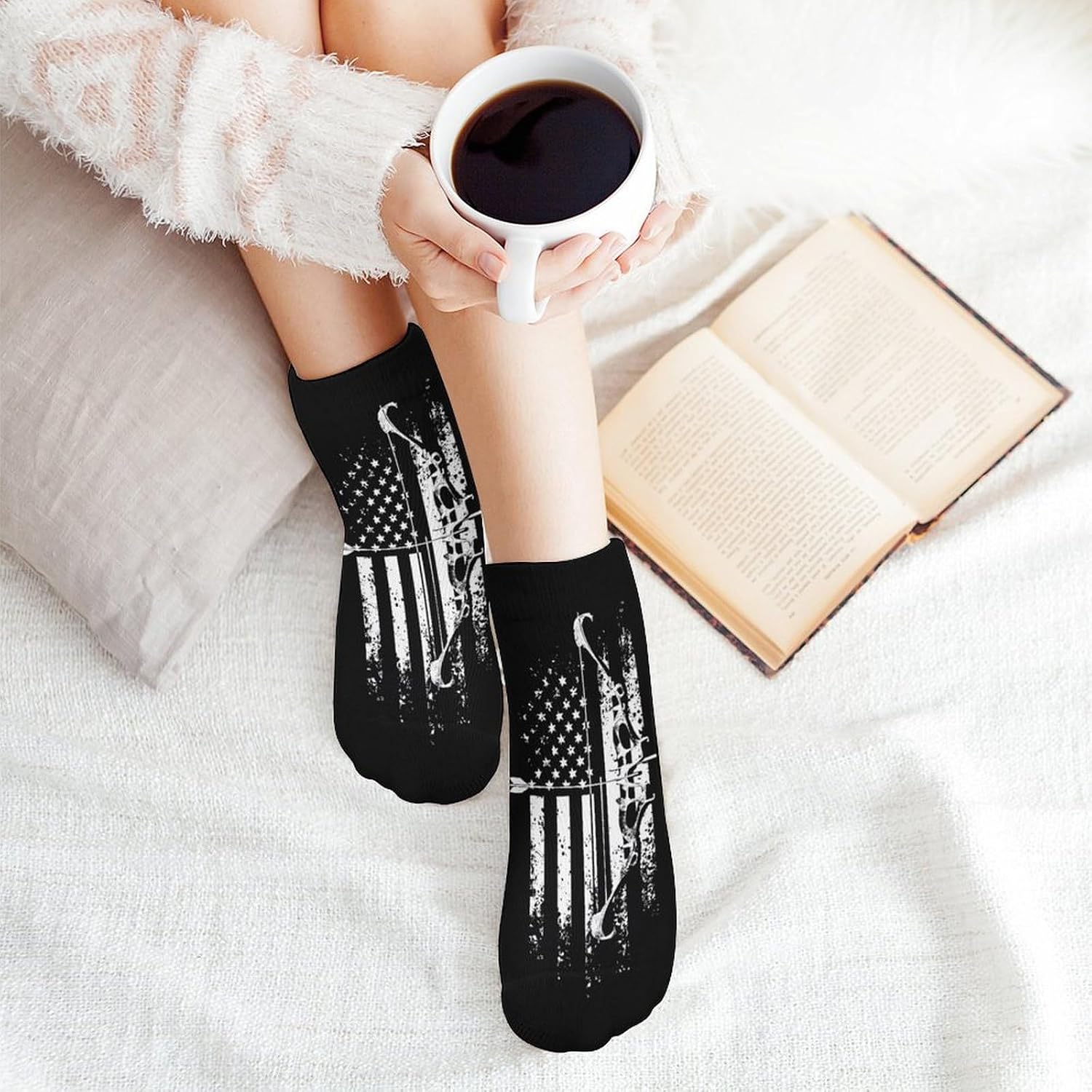 Bow Hunting Flag Archery Socks for Men Women 5 Pairs Ankle Socks
