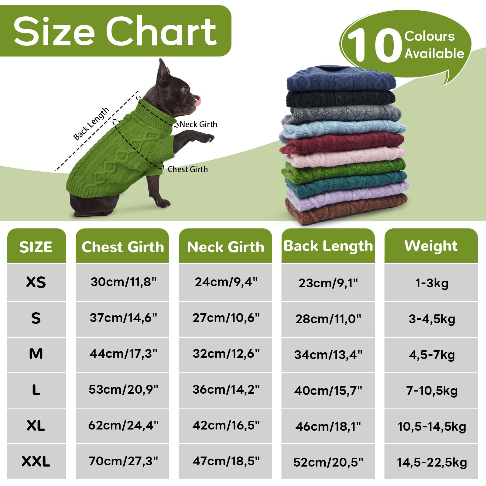 Pull Pour Chien D'hiver - Tissu Extensible, Trou Pour Harnais, Confortable Pour Bouledogue, Carlin Et Races Moyennes - 7
