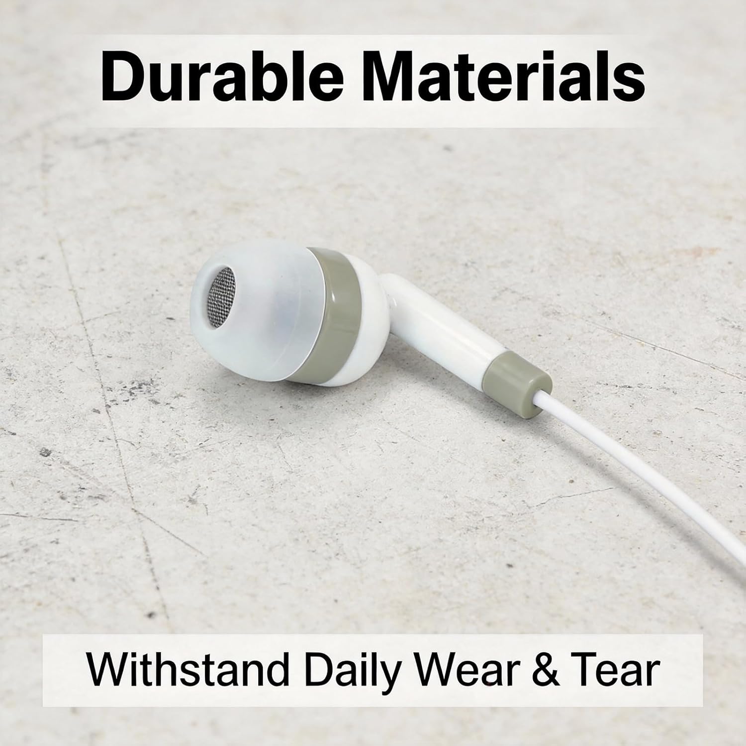 Minimalist Wired in-Ear Headphones, Low Bass, Stylish Design