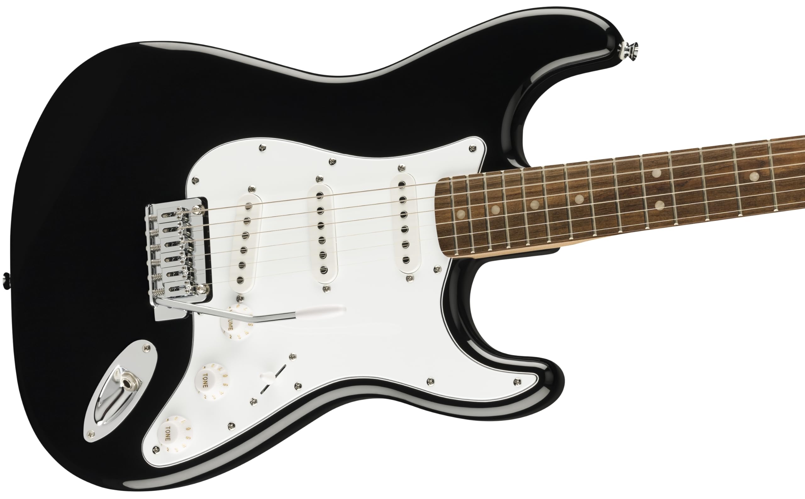 Squier by Fender Affinity Stratocaster Chitarra Elettrica & Mustang Micro Pack, Nero, Tastiera in Acero, Include Gig Bag, Tracolla, Cuffie, Plettri e 3 Mesi di Fender Play Gratis