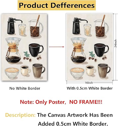 Miniatura 5 de Arte de pared retro de café, carteles de cafetería, arte de pared de cocina, cuadros de bares de moda, impresión de cuadros de cafés funky café,
