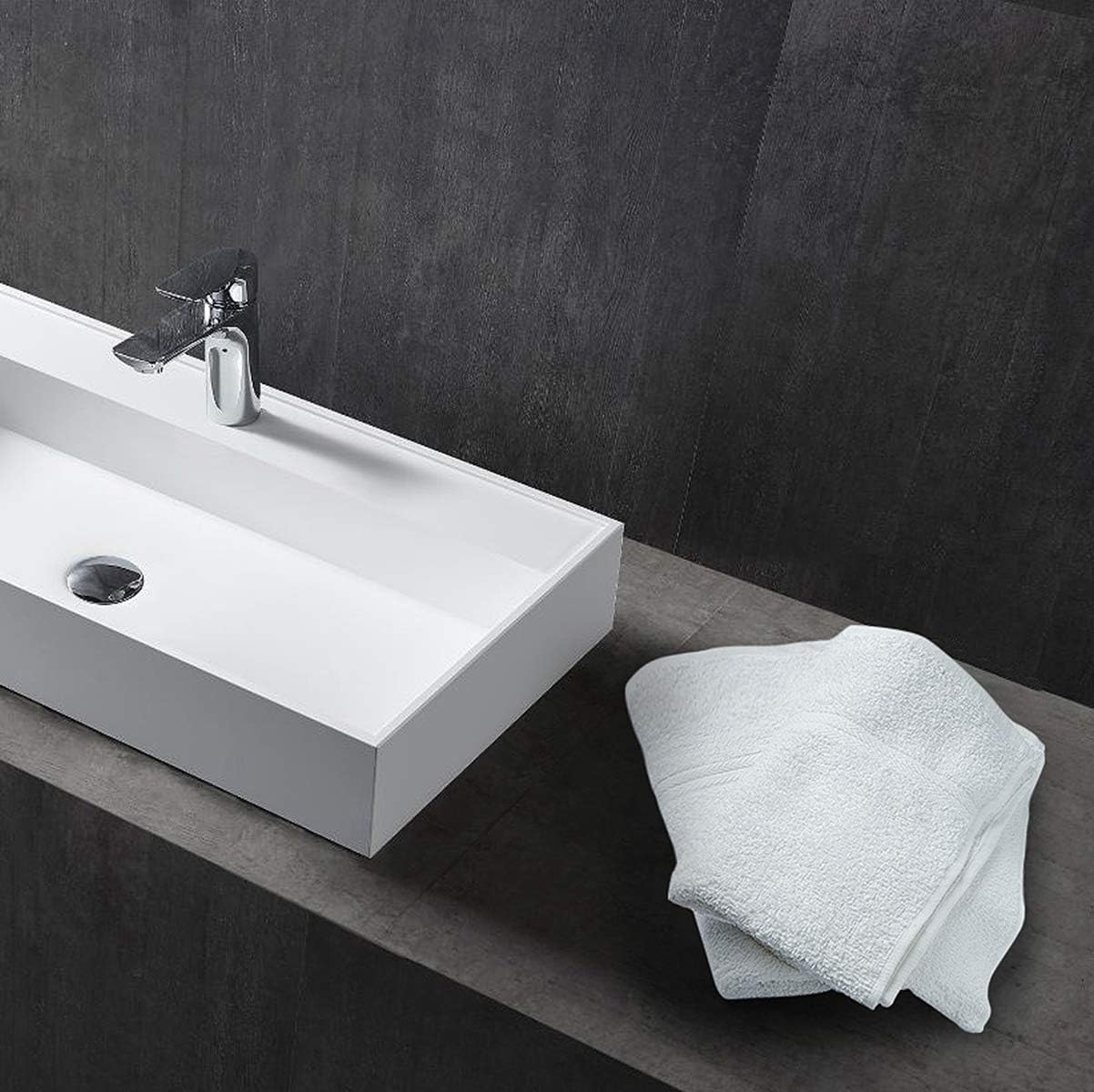 100% Cotton Bath Towels Set 24"x46" Pack of 6 White Economical Towels Ultra Soft Bath Towels Gym Spa Hotel Bath Towel Ring Spun Cotton Towel Set : Home & Kitchen