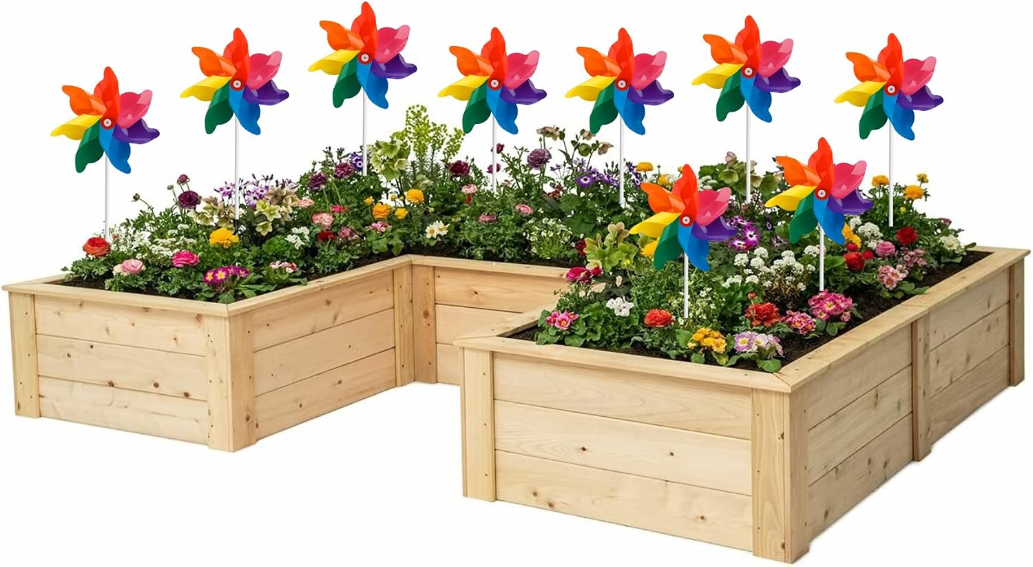 24 Pack Mixed Color Pinwheels Toy Wind Spinners for Kids