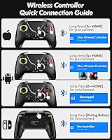 Vista 5 de GMBACK Wireless Switch 2 Controller for Nintendo Switch 2/1/Lite/OLED, Bluetooth Game Controller for iPhone/Android/PC/Steam/Mac/iPad/TV with Loop