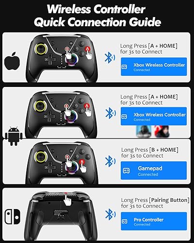 Miniatura 5 de GMBACK Wireless Switch 2 Controller for Nintendo Switch 2/1/Lite/OLED, Bluetooth Game Controller for iPhone/Android/PC/Steam/Mac/iPad/TV with Loop
