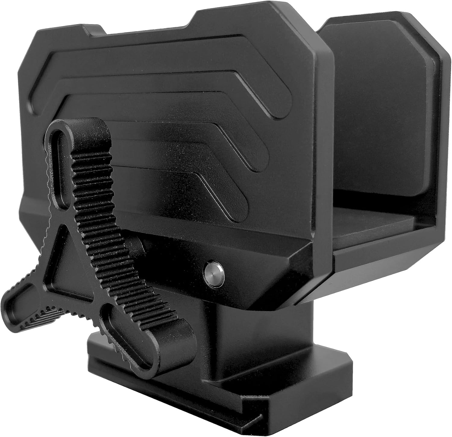 Rifle Saddle Clamp for Tripod with Arca-Swiss Quick Release Base, 1/4" & 3/8" Screw Hole Compatible, Heavy-Duty Shooting Support Mount for Hunting, Target Practice, Crossbow or Rifle Tripods