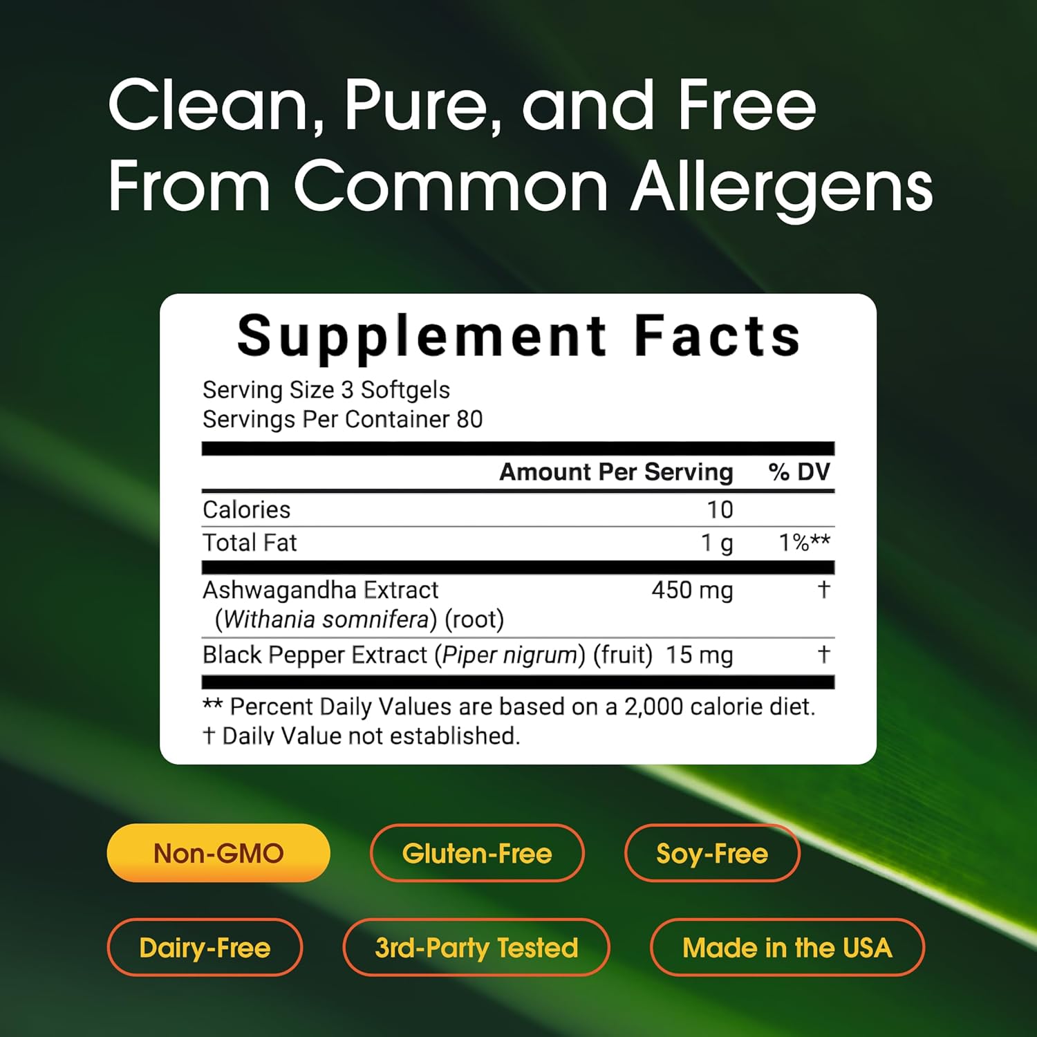 NatureBell Ashwagandha with Black Pepper Extract - 240 Softgels - Made with MCT Oil - Highly Bioavailable