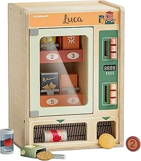 Personalisierbares Capybara-Food-Serie Spielset „Shop & Go Verkaufsautomat“ – Lern- & Rollenspiel aus Holz – für Kinder ab 3 Jahren – mit Namen personalisiert – TOPBRIGHT