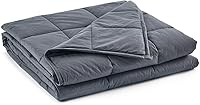 RelaxBlanket 30lbs Weighted Blanket King Size 80x90 100% Cotton Glass Beads All-Season Dark Grey for Deep Sleep