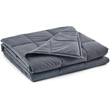 RelaxBlanket Cotton Weighted Blanket 100% Cotton with Premium Glass Beads for All-Season 80x90 30lbs,Dark Grey
