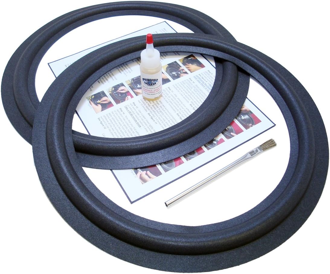 Realistic Mach II, III Speaker Foam Surround Edge Repair Kit - 2 Speaker Kit - Compatible with Radio Shack Realistic Mach 2, Mach 3, 40-3032, 403032, 40 3032, AWF-00-004, Many More